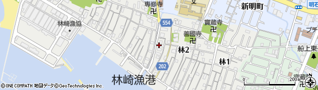 兵庫県明石市林周辺の地図