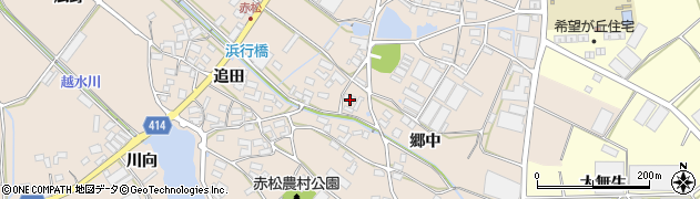 愛知県田原市西神戸町郷中周辺の地図