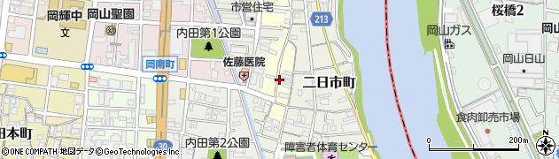 岡山県岡山市北区下内田町周辺の地図