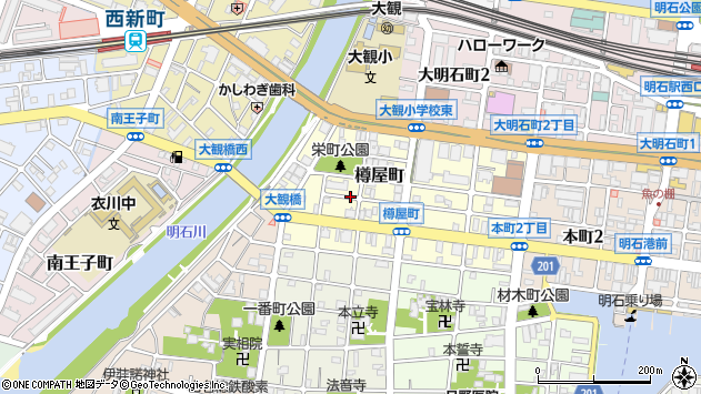〒673-0898 兵庫県明石市樽屋町の地図