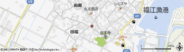 愛知県田原市小中山町南郷52周辺の地図