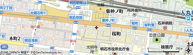 淡路信用金庫明石支店周辺の地図