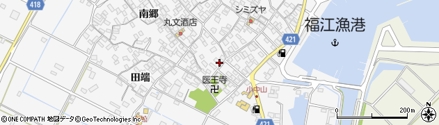 愛知県田原市小中山町南郷43周辺の地図
