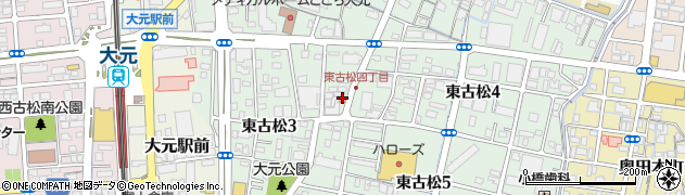 岡山東古松郵便局周辺の地図