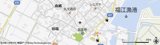 愛知県田原市小中山町南郷45周辺の地図