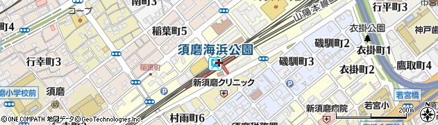 須磨海浜公園駅周辺の地図