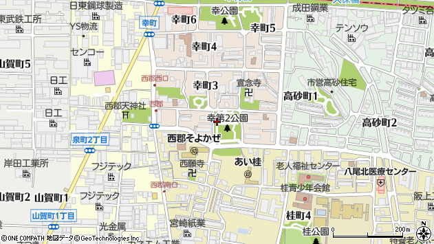 〒581-0821 大阪府八尾市幸町の地図