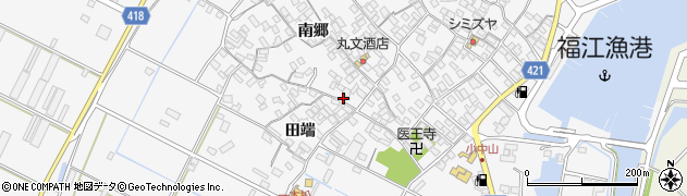 愛知県田原市小中山町南郷69周辺の地図