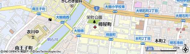 兵庫県明石市樽屋町18周辺の地図
