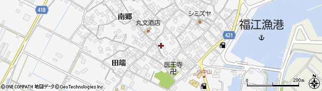愛知県田原市小中山町南郷56周辺の地図