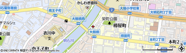 兵庫県明石市樽屋町22周辺の地図
