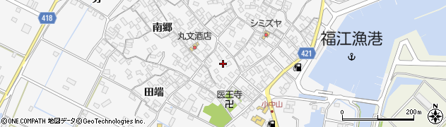 愛知県田原市小中山町南郷20周辺の地図