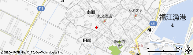 愛知県田原市小中山町南郷79周辺の地図