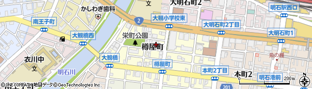 兵庫県明石市樽屋町10周辺の地図