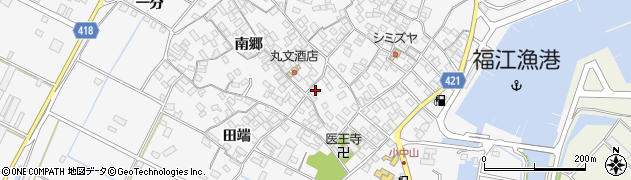 愛知県田原市小中山町南郷57周辺の地図