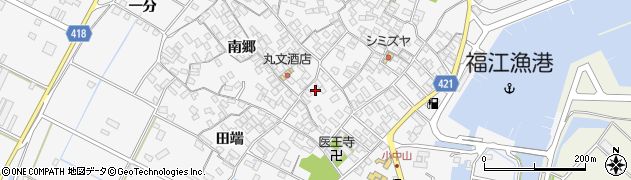 愛知県田原市小中山町南郷58周辺の地図