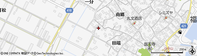 愛知県田原市小中山町一分周辺の地図