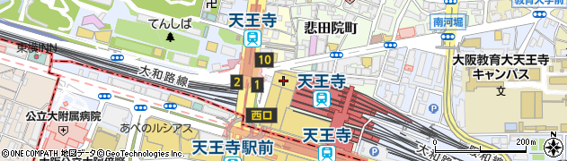 ＪＴＢ天王寺支店　海外旅行周辺の地図