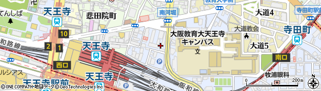 大阪府大阪市天王寺区南河堀町周辺の地図