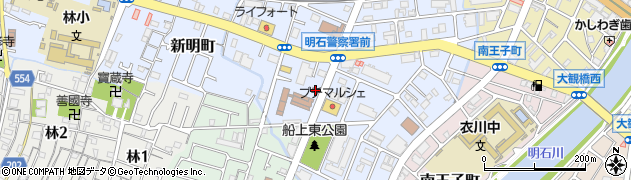 明石田町郵便局周辺の地図