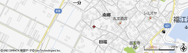 愛知県田原市小中山町南郷126周辺の地図