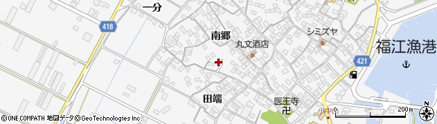 愛知県田原市小中山町南郷92周辺の地図