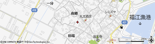 愛知県田原市小中山町南郷81周辺の地図
