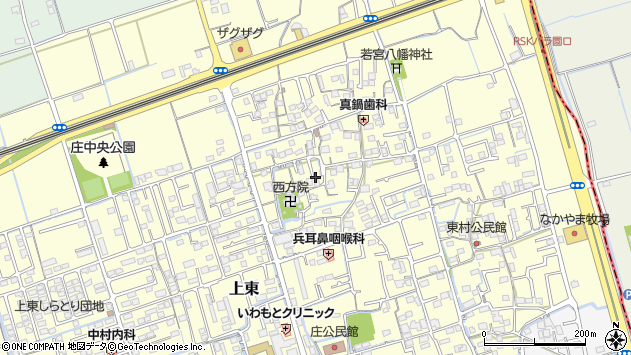 〒701-0111 岡山県倉敷市上東の地図