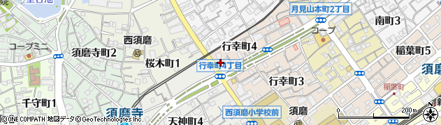 メナード化粧品池田上町代行店周辺の地図