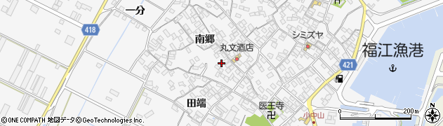 愛知県田原市小中山町南郷78周辺の地図