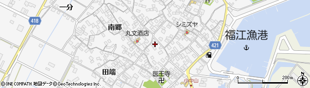 愛知県田原市小中山町南郷18周辺の地図