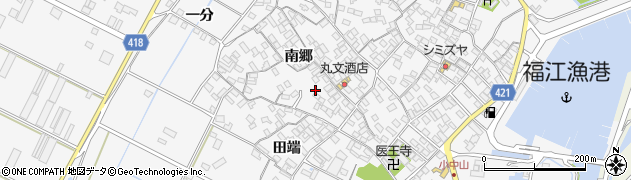 愛知県田原市小中山町南郷82周辺の地図