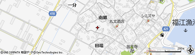 愛知県田原市小中山町南郷97周辺の地図