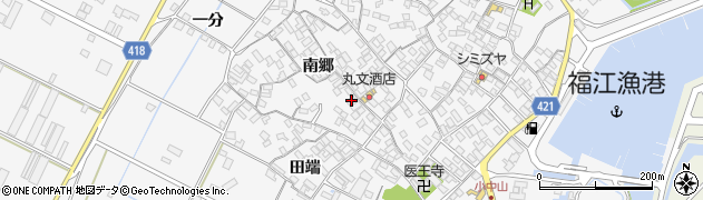愛知県田原市小中山町南郷77周辺の地図