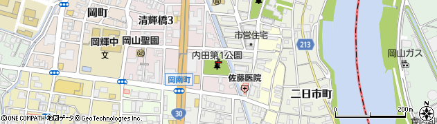 内田第1公園周辺の地図