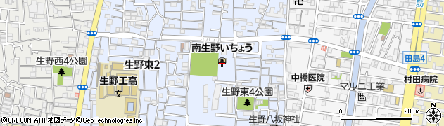 大阪市立生野子育て支援センター周辺の地図