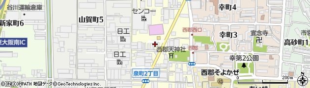 大阪府八尾市泉町2丁目周辺の地図