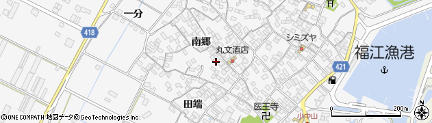 愛知県田原市小中山町南郷83周辺の地図