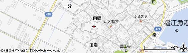 愛知県田原市小中山町南郷100周辺の地図