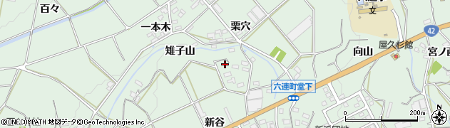 愛知県田原市六連町（雉子山）周辺の地図