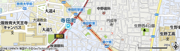 東寿司 寺田町店周辺の地図