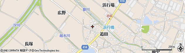 愛知県田原市西神戸町追田43周辺の地図