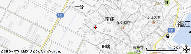 愛知県田原市小中山町南郷134周辺の地図