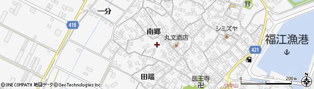 愛知県田原市小中山町南郷90周辺の地図