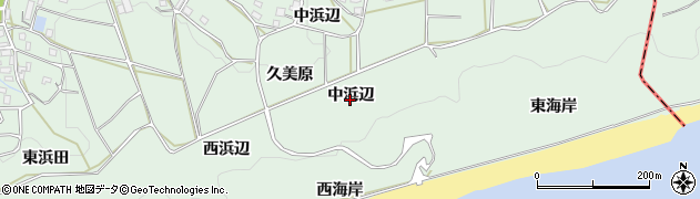 愛知県田原市六連町（中浜辺）周辺の地図