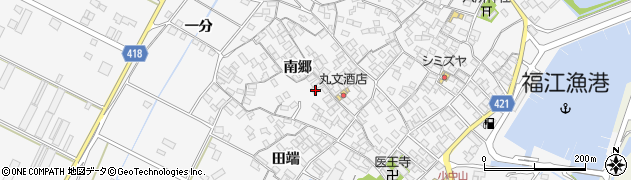 愛知県田原市小中山町南郷88周辺の地図