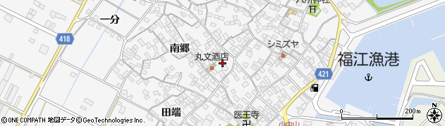 愛知県田原市小中山町南郷14周辺の地図