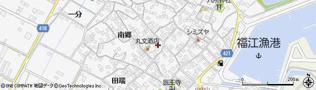 愛知県田原市小中山町南郷60周辺の地図