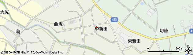 愛知県田原市東神戸町（中新田）周辺の地図