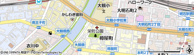 兵庫県明石市樽屋町20周辺の地図